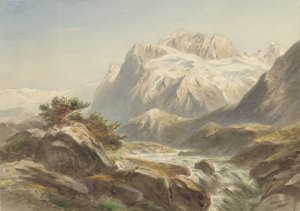 Berglandschap by Willem Jan Van Den Berghe Oil Painting