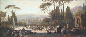 Fete a Tivoli by Willem Johannes Martens Oil Painting