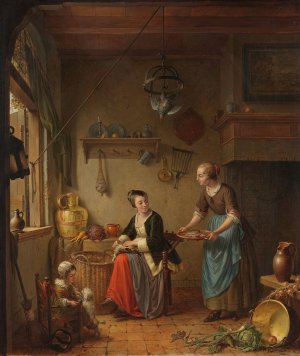 The Kitchen by Willem Joseph Laquy Oil Painting
