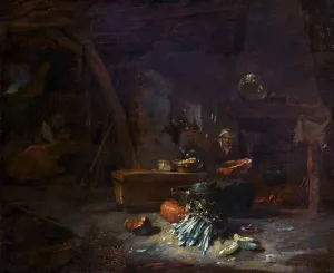 Interior of a Kitchen by Willem Kalf Interior of a Kitchen by Willem Kalf Oil Painting