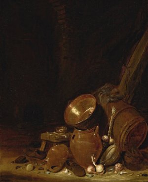 Kitchen Interior by Willem Kalf Oil Painting