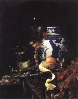 Still-Life with a Late Ming Ginger Jar Oil painting by Willem Kalf