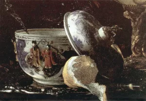 Still-Life with a Nautilus Cup Detail #1 painting by Willem Kalf