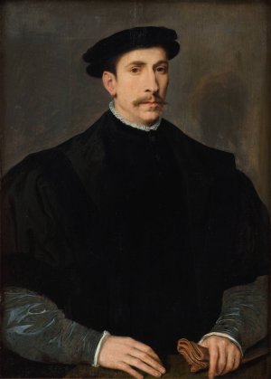 Portrait of a Man by Willem Key Oil Painting