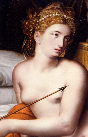 Venus and Cupid ? Detail by Willem Key Oil Painting