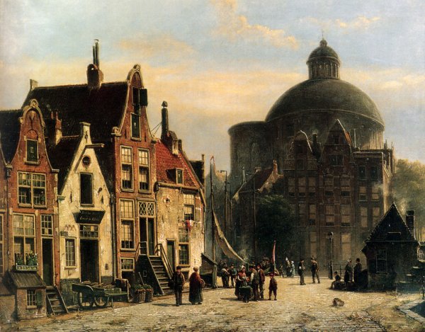 Main Product Photo of De Lutherse Kerk, Amsterdam Painting by Willem Koekkoek