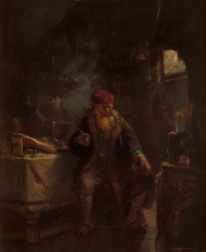 The Alchemist by Willem Linnig Oil Painting