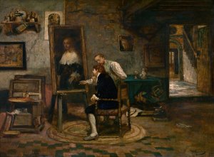 The Beautiful Portrait by Willem Linnig Oil Painting