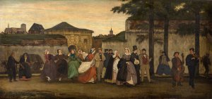 Antwerp Wedding by Willem Linnig The Younger Oil Painting