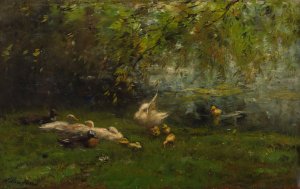 Duck heaven by Willem Maris Oil Painting