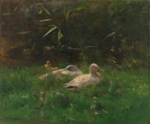 Eenden by Willem Maris Oil Painting