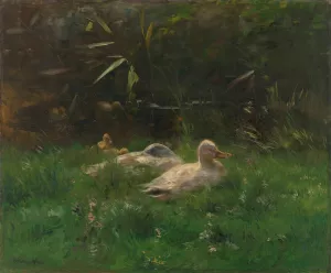 Eenden by Willem Maris Oil Painting
