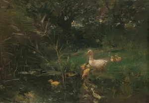 Eendjes by Willem Maris Oil Painting