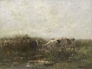 Koeien by Willem Maris Oil Painting