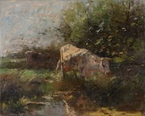 Meadow with Cows by Willem Maris Oil Painting