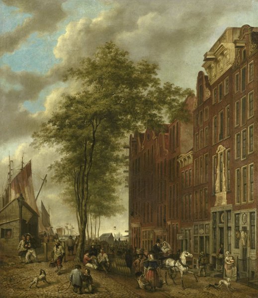 Main Product Photo of The Slijpsteenmarkt  Painting by Willem Pieter Hoevenaar