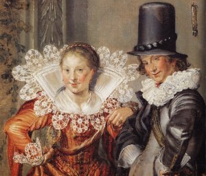 Elegant Courting Couples Detail
