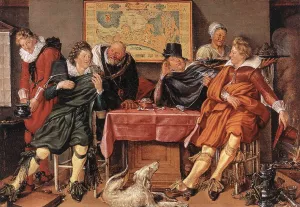 Merry Company by Willem Pietersz. Buytewech - Oil Painting Reproduction