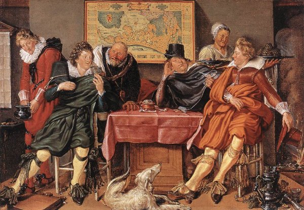 Main Product Photo of Merry Company Painting by Willem Pietersz. Buytewech