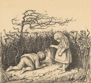Jongen en meisje bij een struik by Willem Pothast Oil Painting