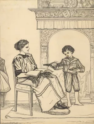 Jongen met schoen en roede Oil painting by Willem Pothast