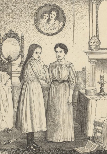 Twee jonge vrouwen in een slaapkamer  by Willem Pothast - Hand-Painted Oil Painting Reproduction
