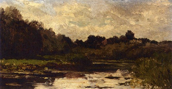 Main Product Photo of Bords Du Gein Pres D'Abcoude' Painting by Willem Roelofs