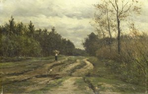Country Road near Laren, by Willem Roelofs Oil Painting