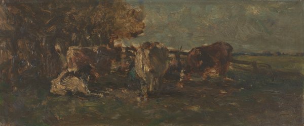 Main Product Photo of De melkbocht  Painting by Willem Roelofs