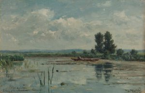 Lake near Loosdrecht by Willem Roelofs Oil Painting