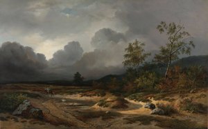 Landscape with a Thunderstorm Brewing by Willem Roelofs Oil Painting