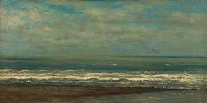 Seascape near Heijst by Willem Roelofs Oil Painting