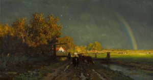 The rainbow by Willem Roelofs Oil Painting