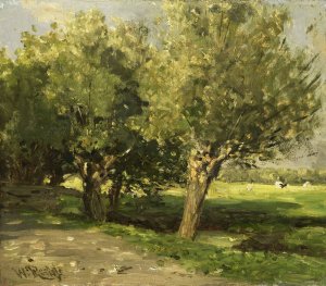 Wilgebomen by Willem Roelofs Oil Painting