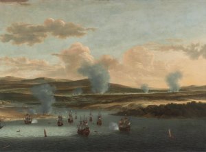 Battle of Medway by Willem Schellinks Oil Painting