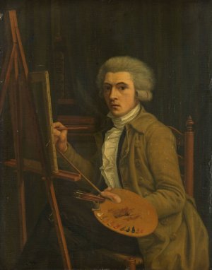 Portrait of a Painter, probably the Artist himself by Willem Uppink Oil Painting