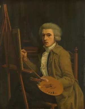 Portrait of a Painter, probably the Artist himself by Willem Uppink Oil Painting