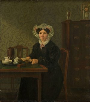 Portrait of a Woman by Willem Uppink Oil Painting