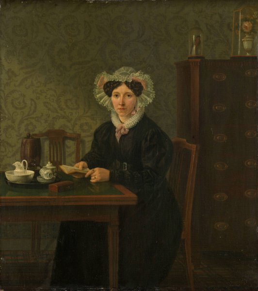 Portrait of a Woman  by Willem Uppink - Hand-Painted Oil Painting Reproduction