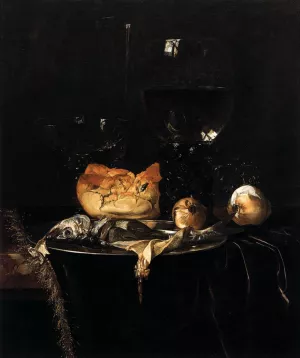 Breakfast Piece by Willem Van Aelst Oil Painting