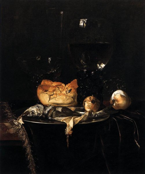 Main Product Photo of Breakfast Piece Painting by Willem Van Aelst