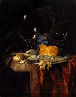 Das Fruhstuck by Willem Van Aelst Oil Painting