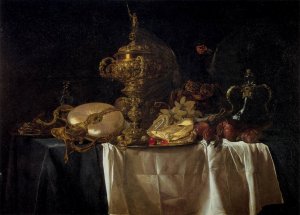 Still-Life with Fruit, Parrot, and Nautilus Pitcher