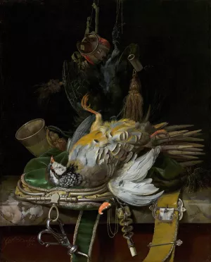 Still Life with Partridges by Willem Van Aelst Oil Painting