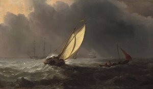 Before the Storm by Willem Van De Velde The Younger Oil Painting