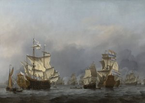 The Surrender of the Royal Prince by Willem Van De Velde The Younger Oil Painting