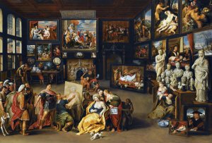 Alexander The Great Visits The Studio Of Apelles by Willem Van Haecht Oil Painting