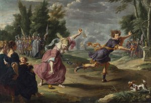 Atalanta and Hippomenes by Willem Van Herp Oil Painting