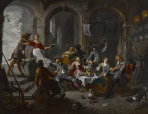 Company by Willem Van Herp Oil Painting