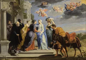 The Visitation painting by Willem Van Herp The Elder
